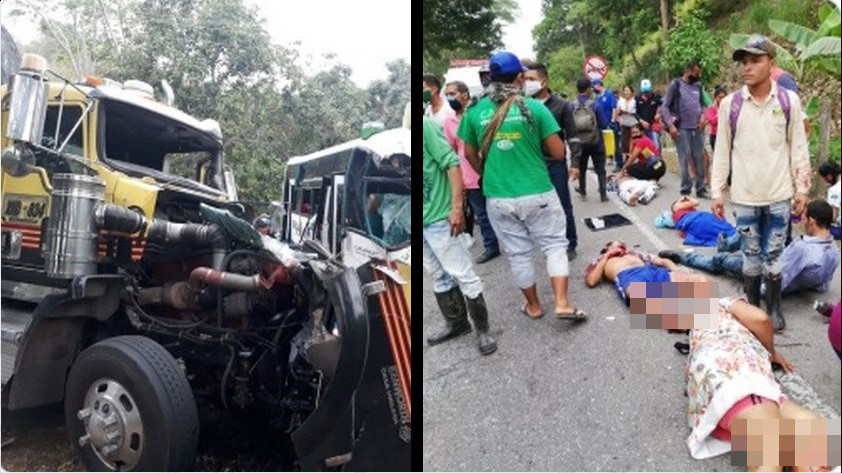 Fotos Aparatoso Accidente En La Via Santa Marta Riohacha Dejo 2 Muertos Y Mas De 20 Heridos Minuto30 Com